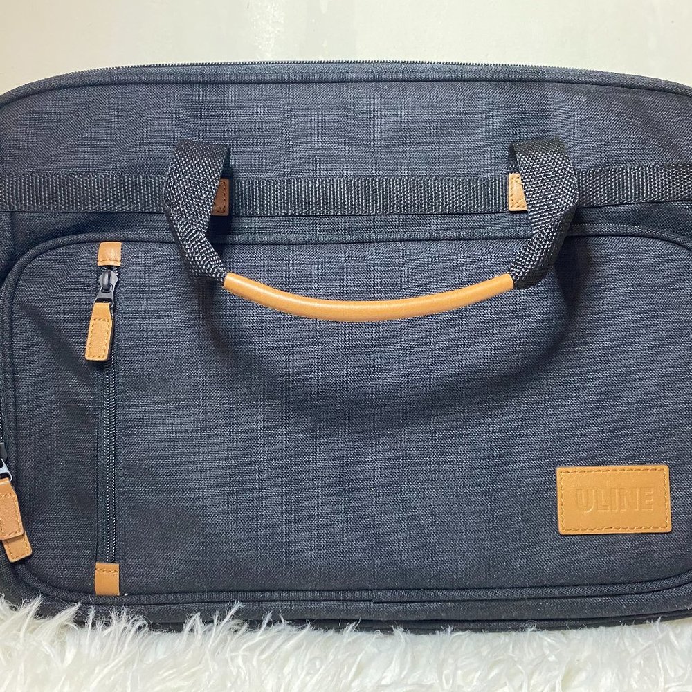 Black Uline Messenger Laptop Bag